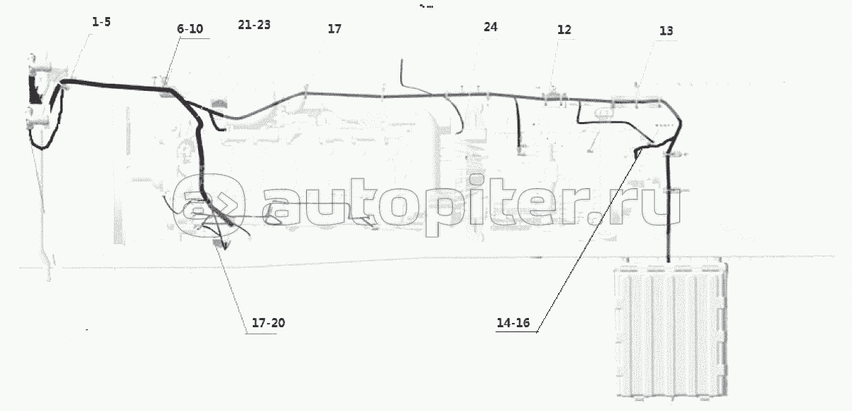 Chassis electrical appliances-WP12E40-F3000HX-64-Dump truck-integrated urea tank-New cable-Russia