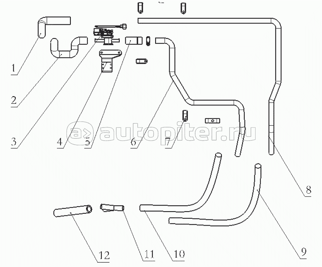 Heater device (with air condition), (Suitable for WP10, WP12, WD12 engines)