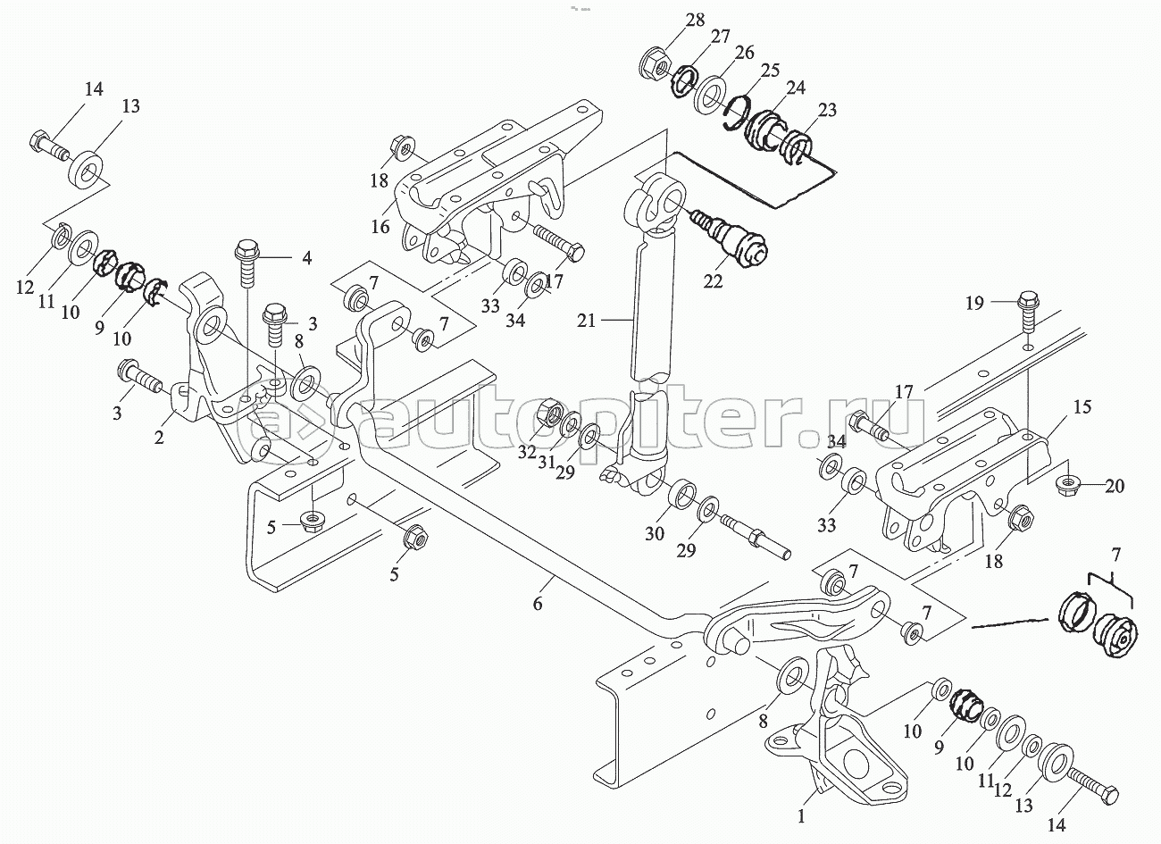 Cab tilting mechanism l.h. drive vehicle