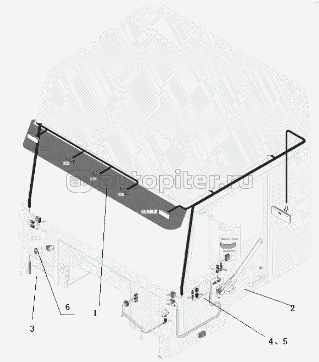 CAB ELECTRICAL ACCESSORIES/FLAT ROOF (NO SLEEPER LIGHTS)/ELECTRIC ROCKER/CENTRAL LOCK/ELECTRIC HEATED REARVIEW MIRROR/BCM