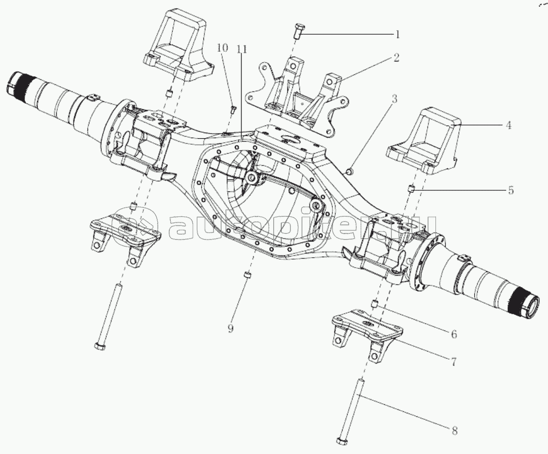 DOUBLE-STAGE REDUCTION TRANSAXLE SPARE PARTS CATALOG - REAR AXLE HOUSING