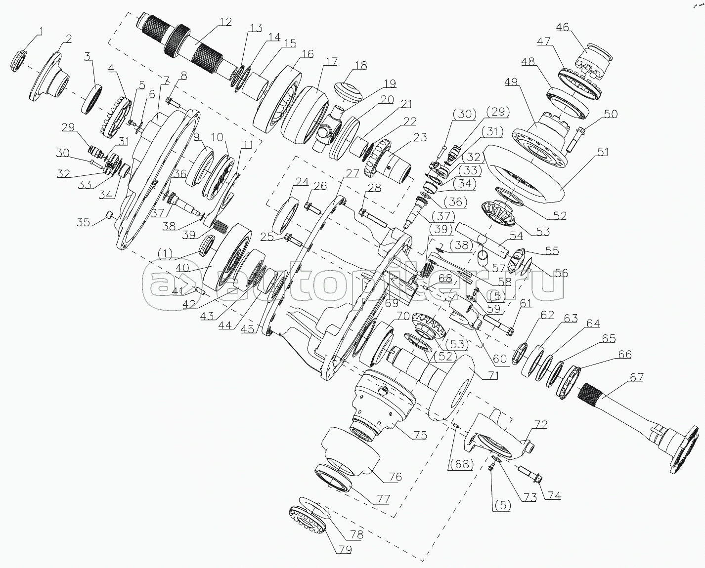 DOUBLE-STAGE REDUCTION TRANSAXLE SPARE PARTS CATALOG - MAIN REDUCER ASSEMBLY