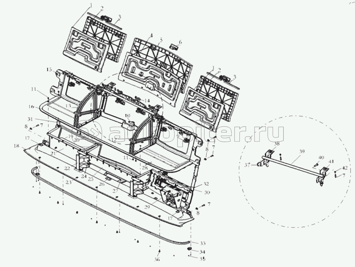 THE INTERIOR TRIM ASSEMBLY (INJECTION MOLDED OVERHEAD BOX)