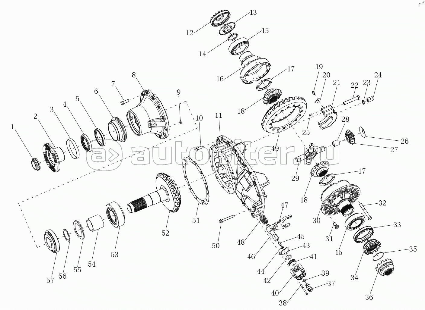 MAN TWO-STAGE DECELERATION DRIVE IN THE MIDDLE OF THE REAR AXLE