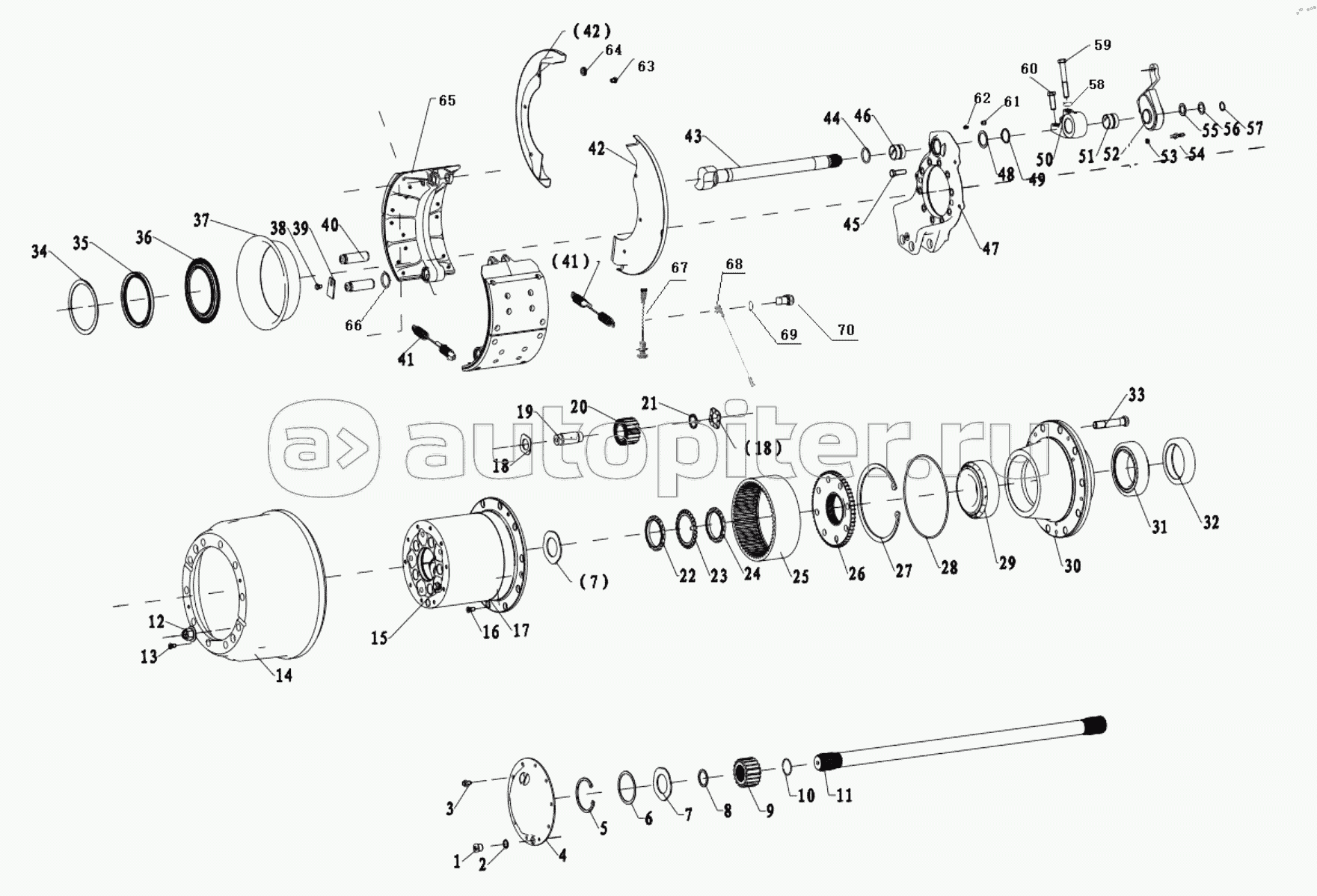 WHEEL EDGE REDUCTION THROUGH DRIVE AXLE WHEEL EDGE