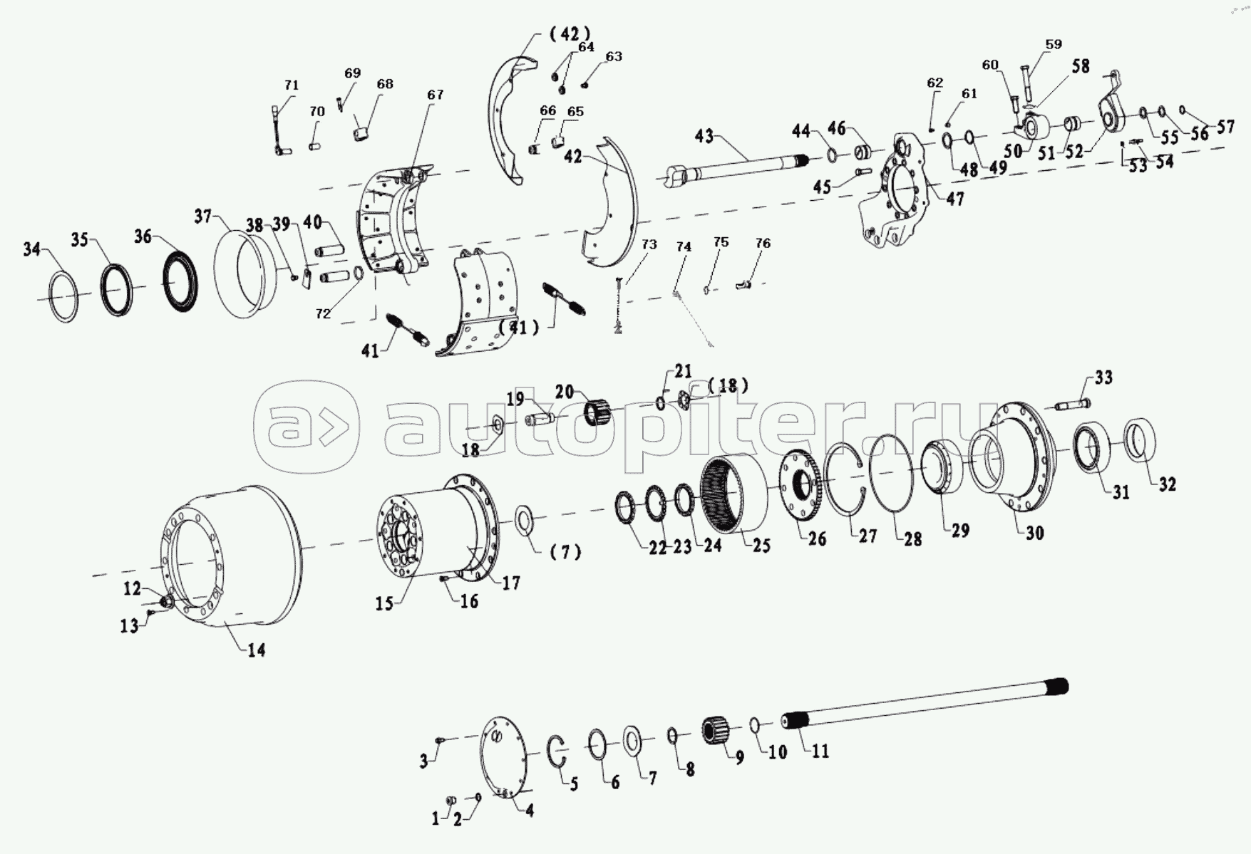 WHEEL EDGE REDUCTION DRIVE AXLE WHEEL EDGE