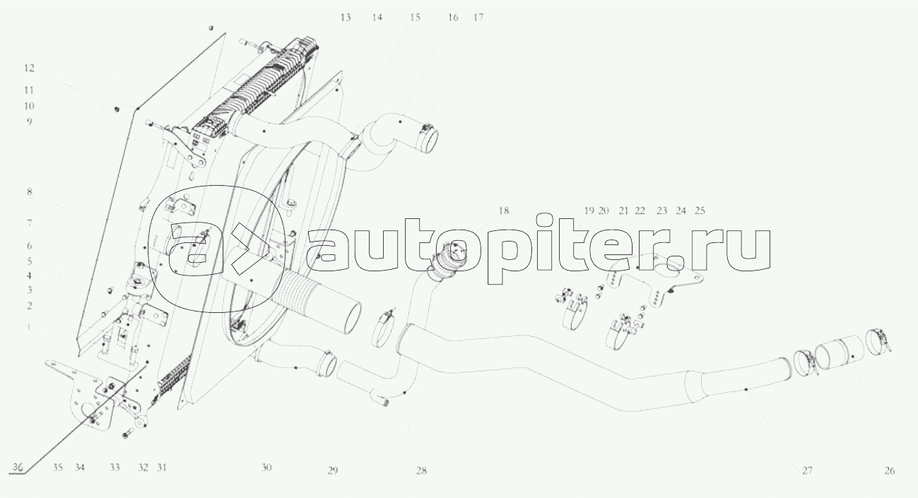 COOLING SYSTEM / WP12NG / IMPROVED STRUCTURE / 505 POSITIONING / F3000 / 850 FRAME / BLUE HOSE