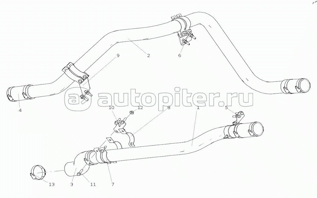 712-2150-0007 для ZF тормоз-замедлитель (AMT) Трубопровод системы охлаждения