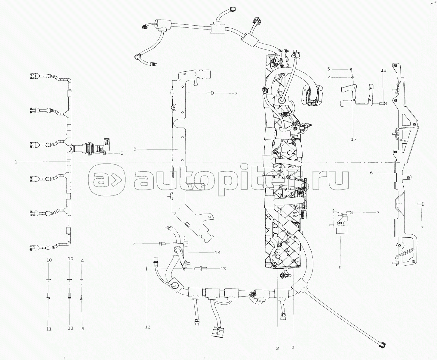201-S0630-0581 Модульный жгут проводов National Five Bosch SCR