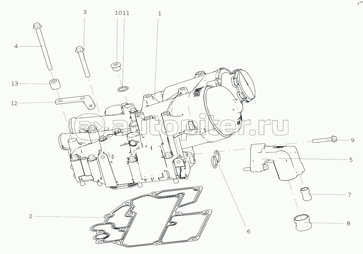201-0120-0337 Масляный фильтр и масляный радиатор (SCR модель)