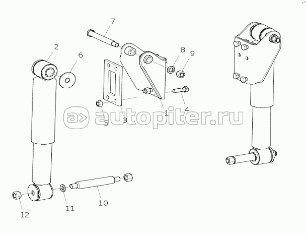 AC99186882001 Низкий амортизатор задней воздушной подвески 4х2