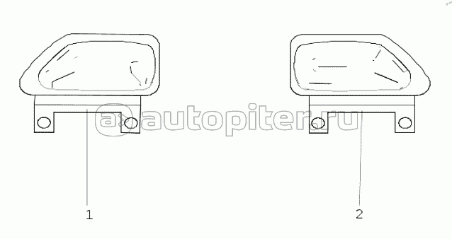 712-0518-0018 Задняя габаритная лампа (L37/L47 с верхом+Боковое дефлекторное устройство)