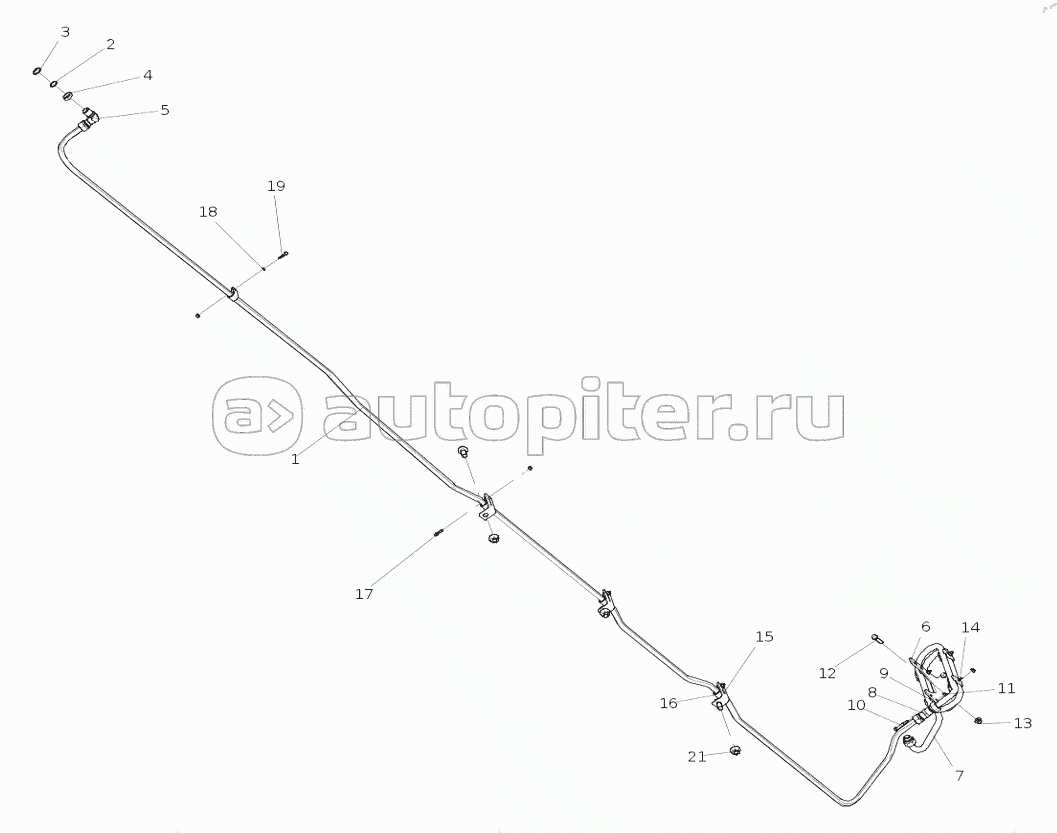 AC9925367120019 Линия электропитания для одной передней оси (шаг передней оси 4X2/S39/APU1 2845)