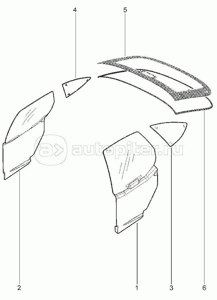 540112. СТЕКЛА ЗАДНИХ ДВЕРЕЙ И ЗАДКА BGD