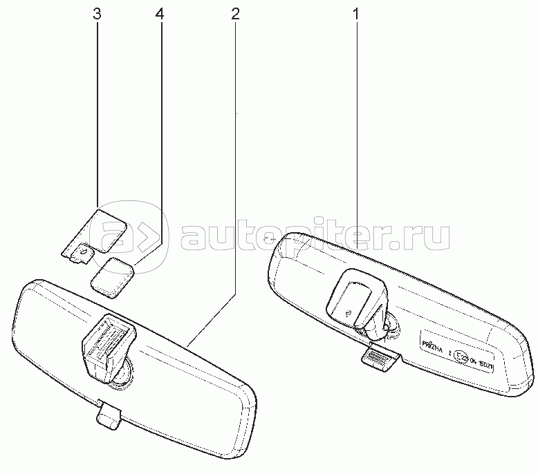 582110. ЗЕРКАЛО ВНУТРЕННЕЕ (УЧЕБНЫЙ АВТОМОБИЛЬ)