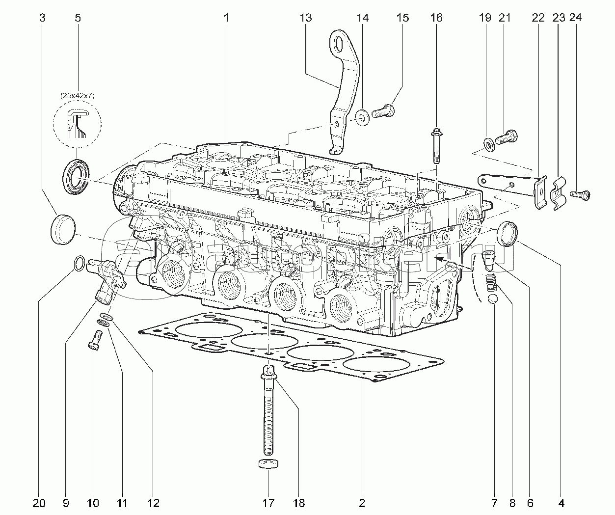 112210. ГОЛОВКА БЛОКА ЦИЛИНДРОВ (16 КЛ.)