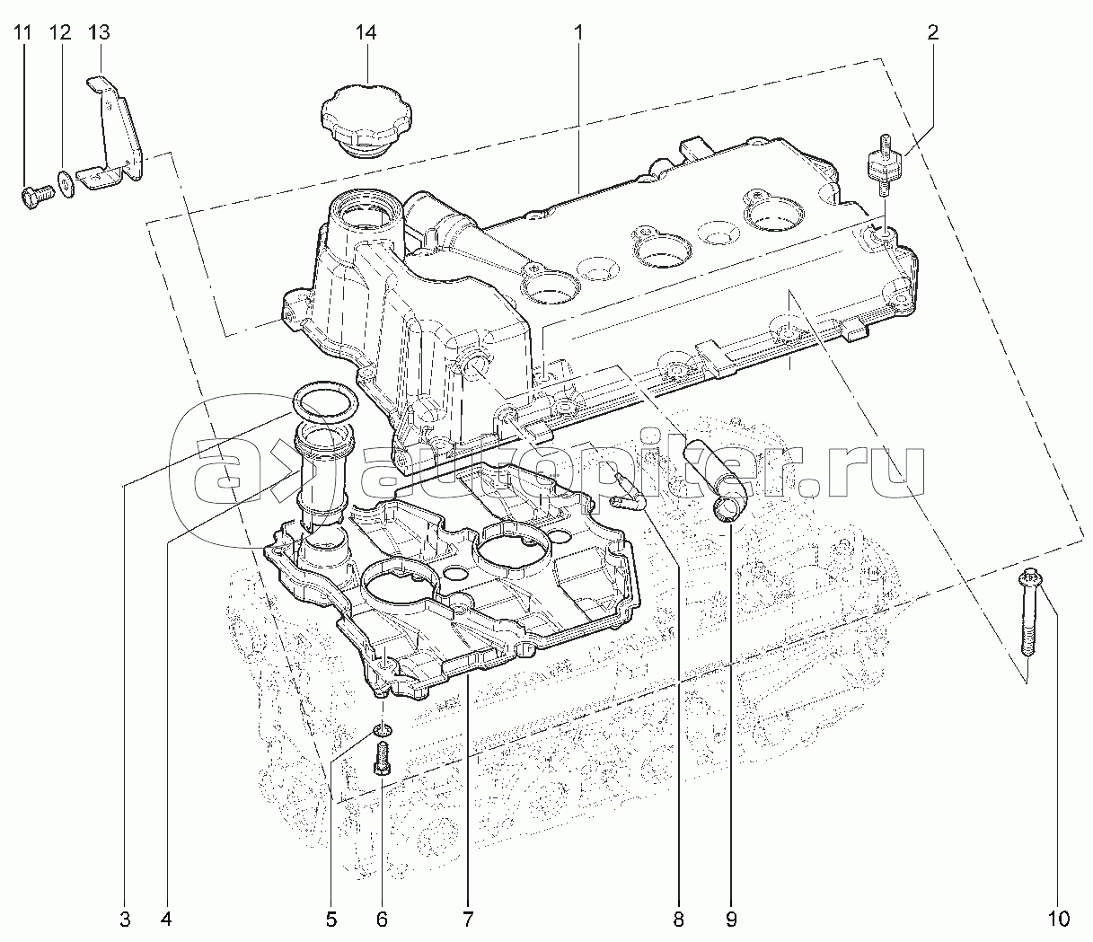 113120. КРЫШКА ГОЛОВКИ ЦИЛИНДРОВ (16КЛ.)