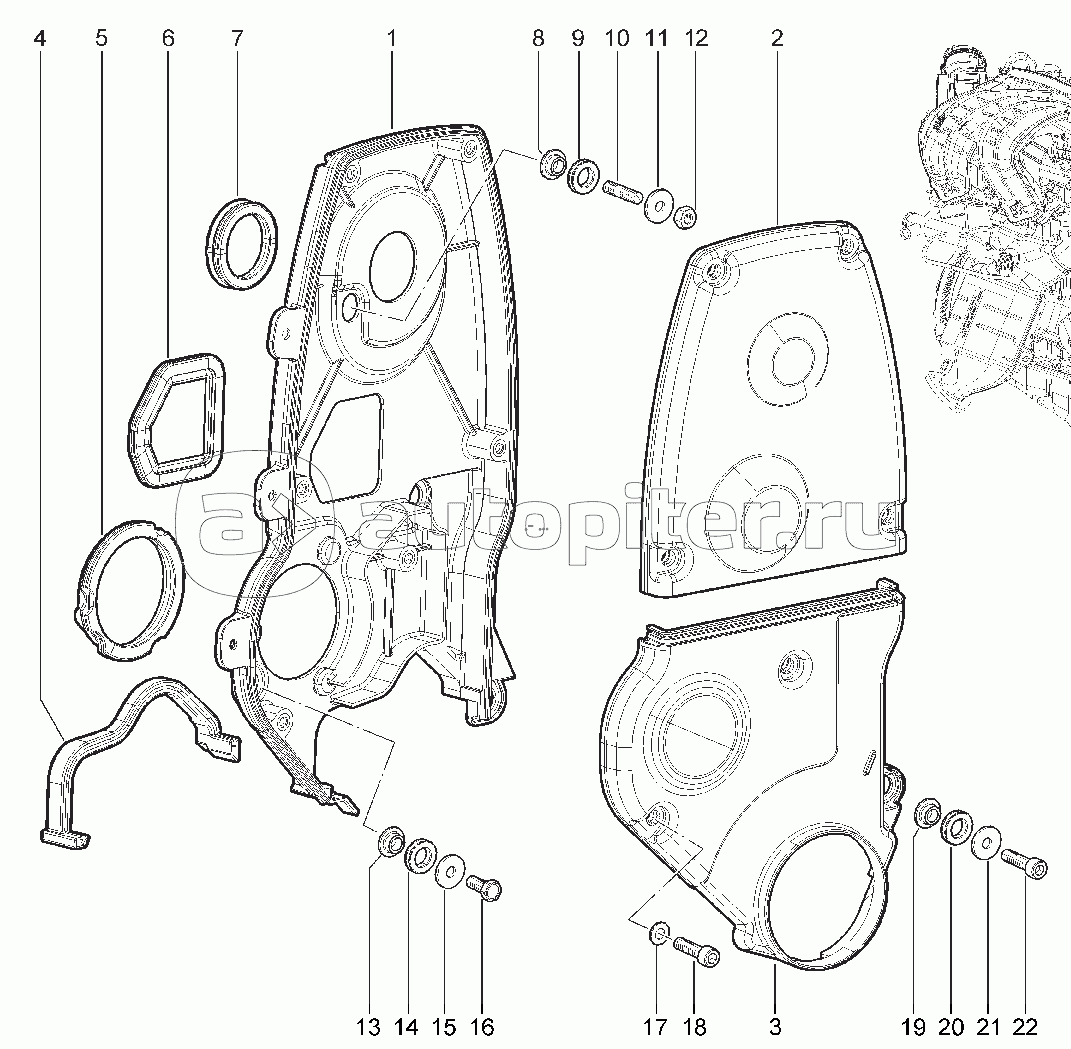 113210. КРЫШКА ЗАЩИТНАЯ РЕМНЯ ГРМ (8КЛ.)