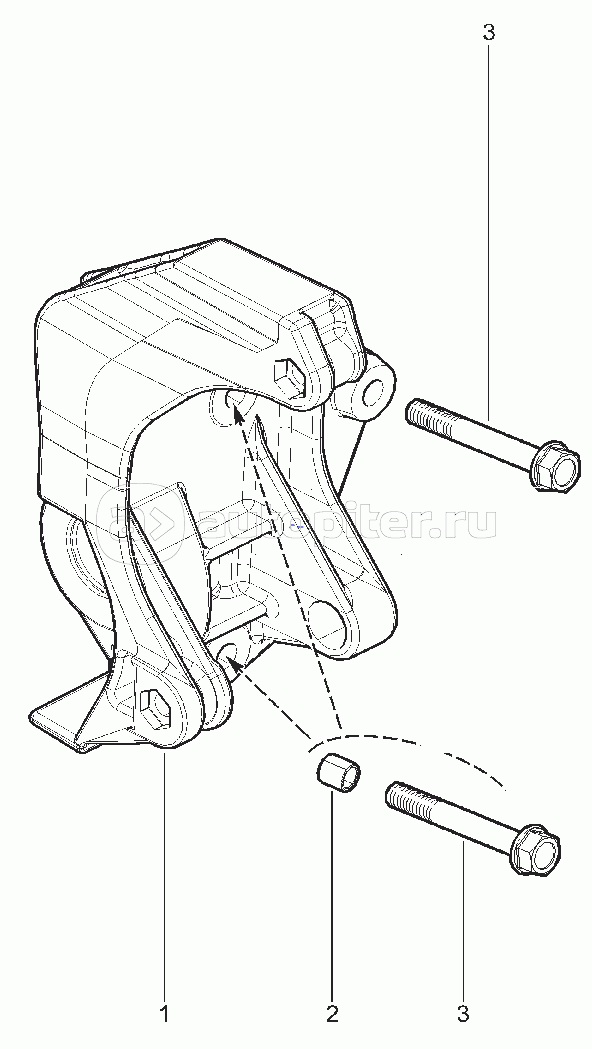 152010. КРОНШТЕЙН ПРИВОДА ВСПОМОГАТЕЛЬНЫХ АГРЕГАТОВ (8 КЛ.)