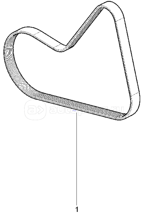 156110. РЕМЕНЬ ПРИВОДА ВСПОМОГАТЕЛЬНЫХ АГРЕГАТОВ (16 КЛ.)