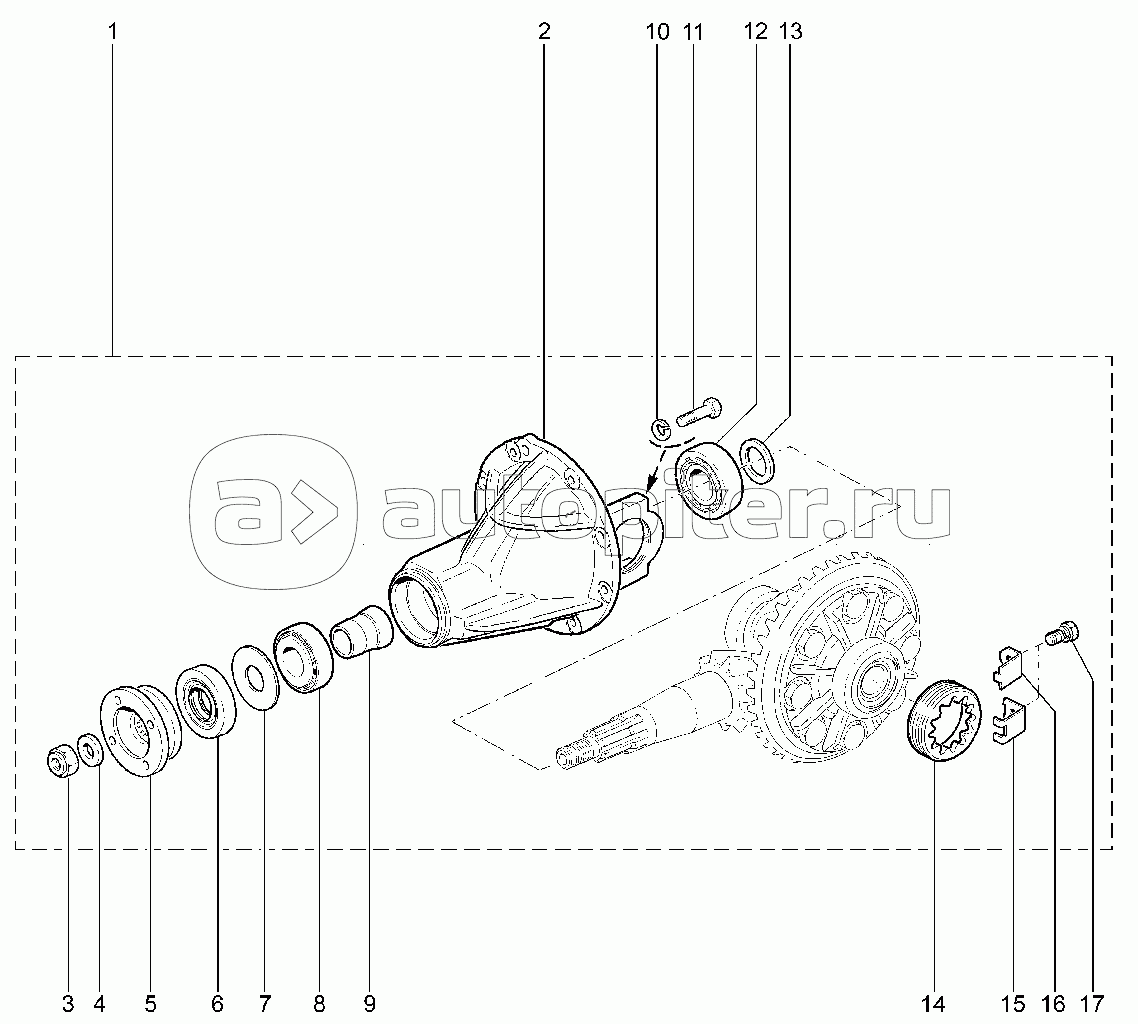 257110. Редуктор и дифференциал заднего моста