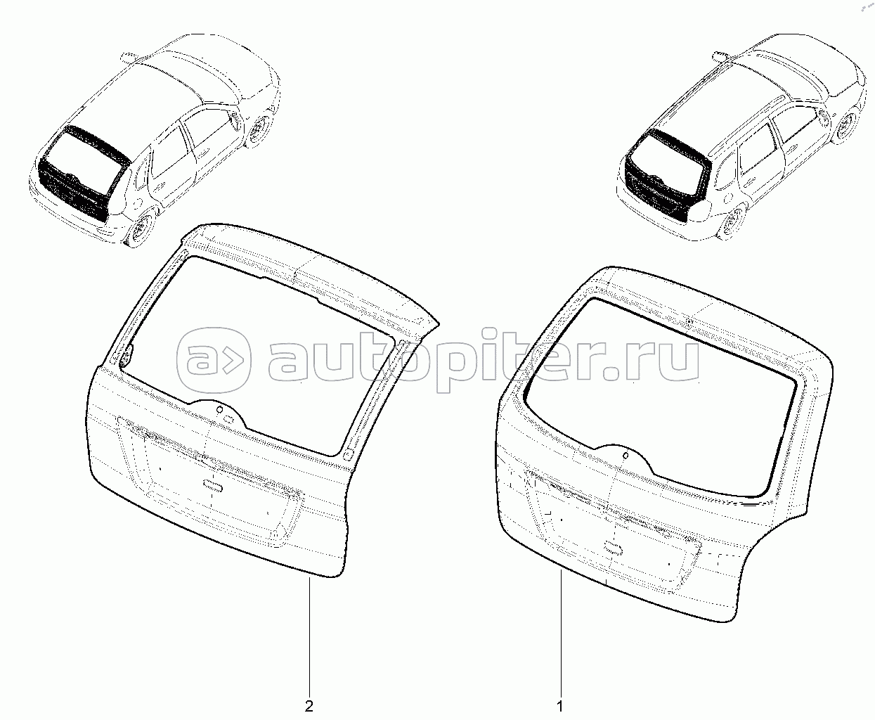 483210. Дверь задка (хэтчбек, универсал)