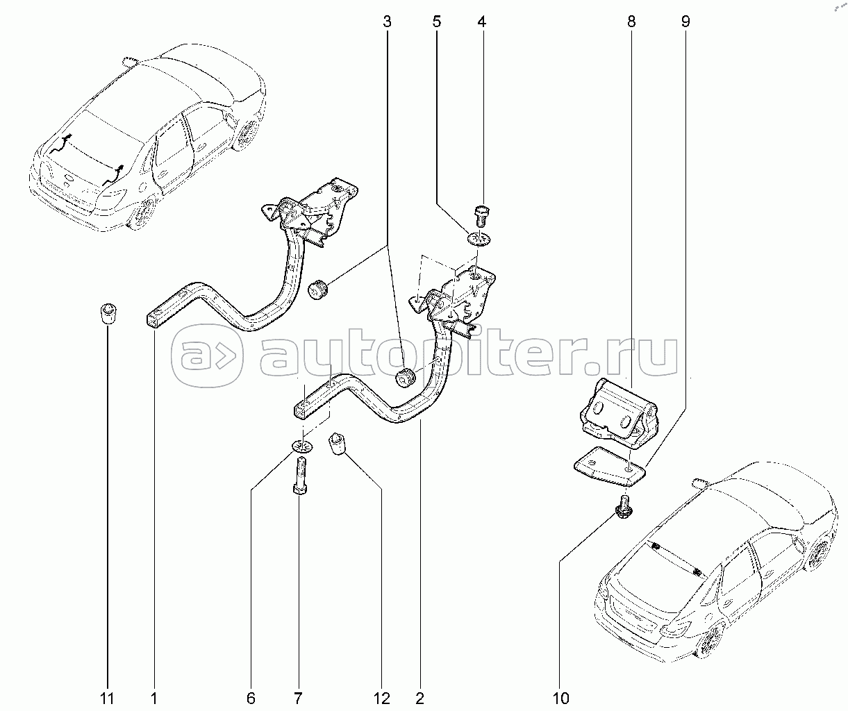 484110. Петли крышки багажника, двери задка (седан,лифтбек) до 30.07.2018