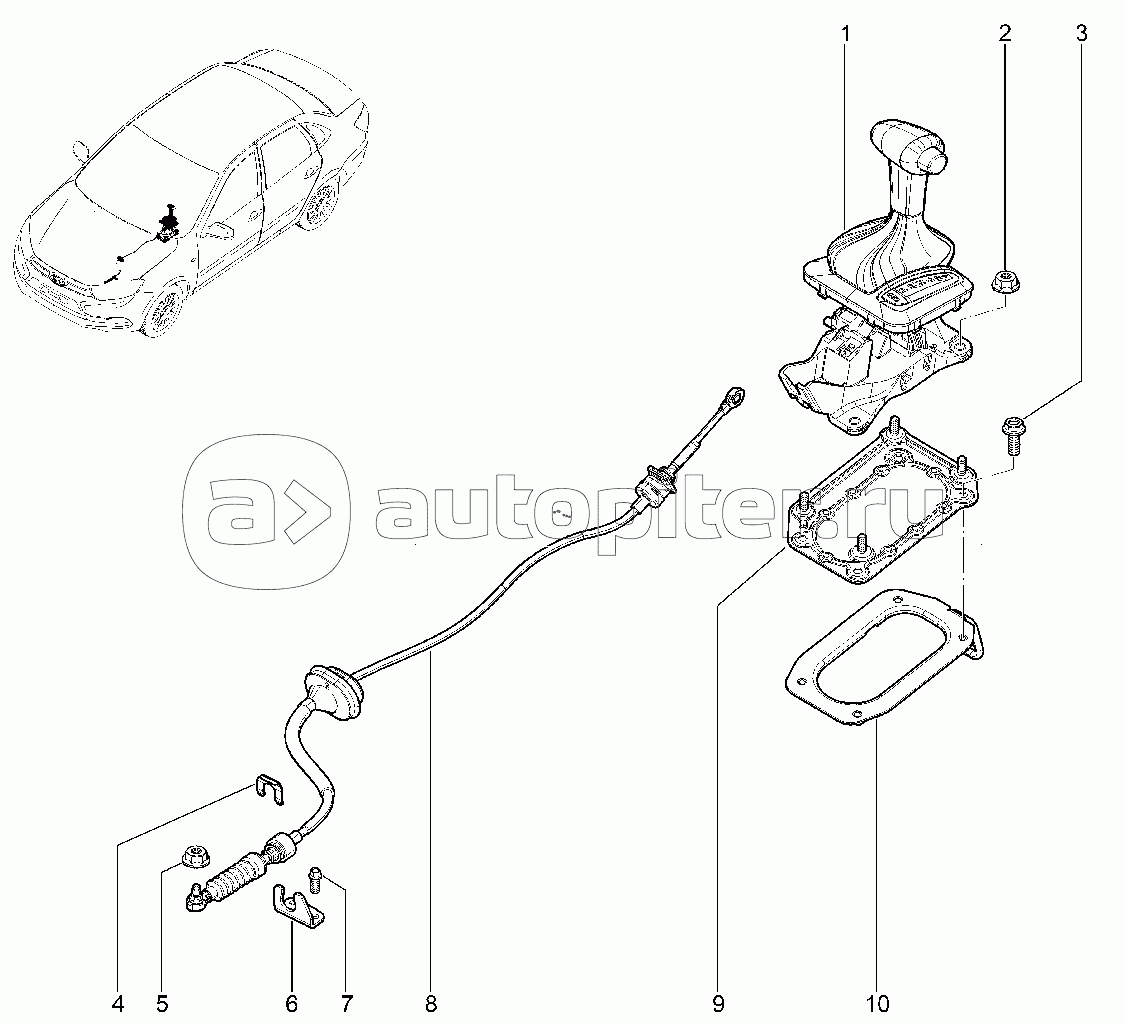 Привод механизма выбора передач (автоматическая КПП)