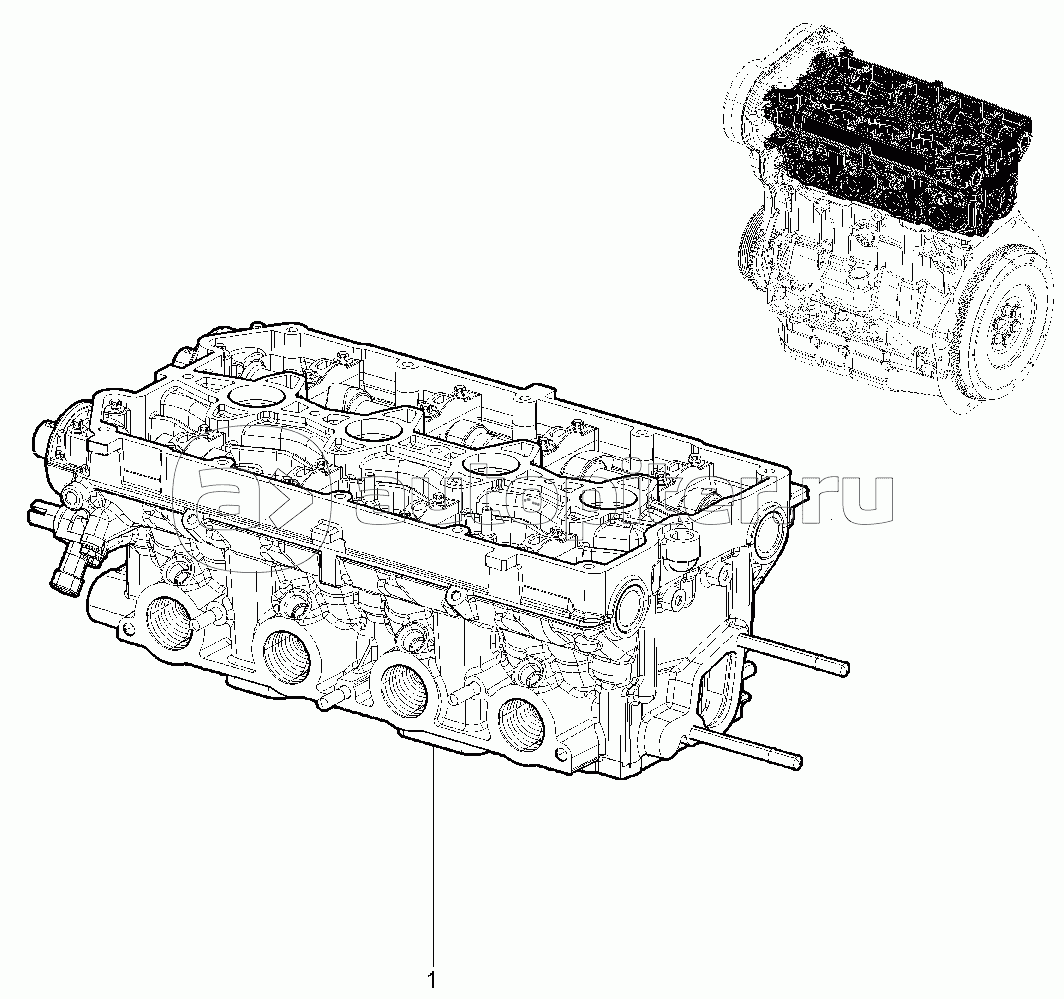 Головка блока цилиндров в сборе (16 кл.)
