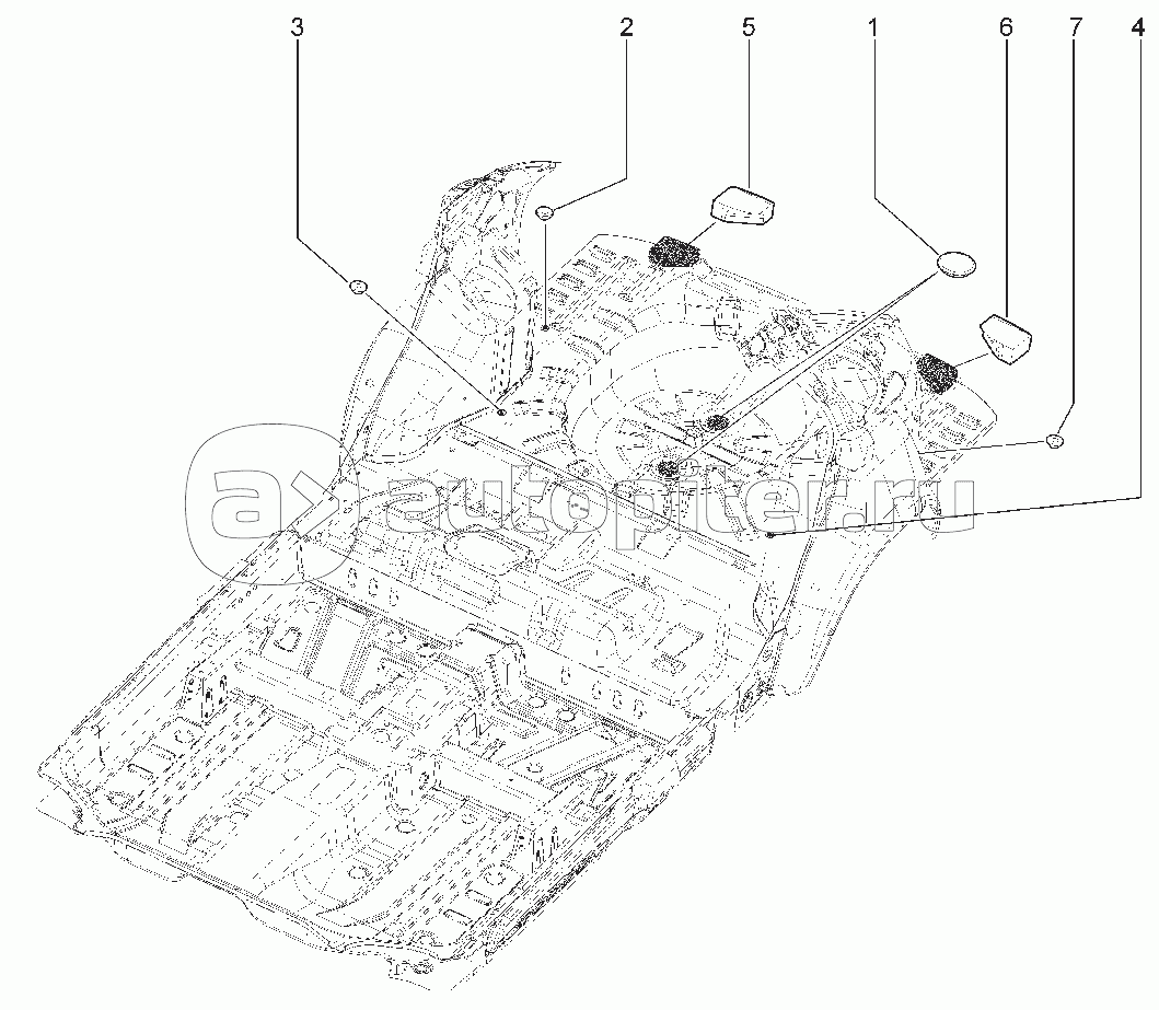 Заглушки пола багажника (седан, лифтбек)