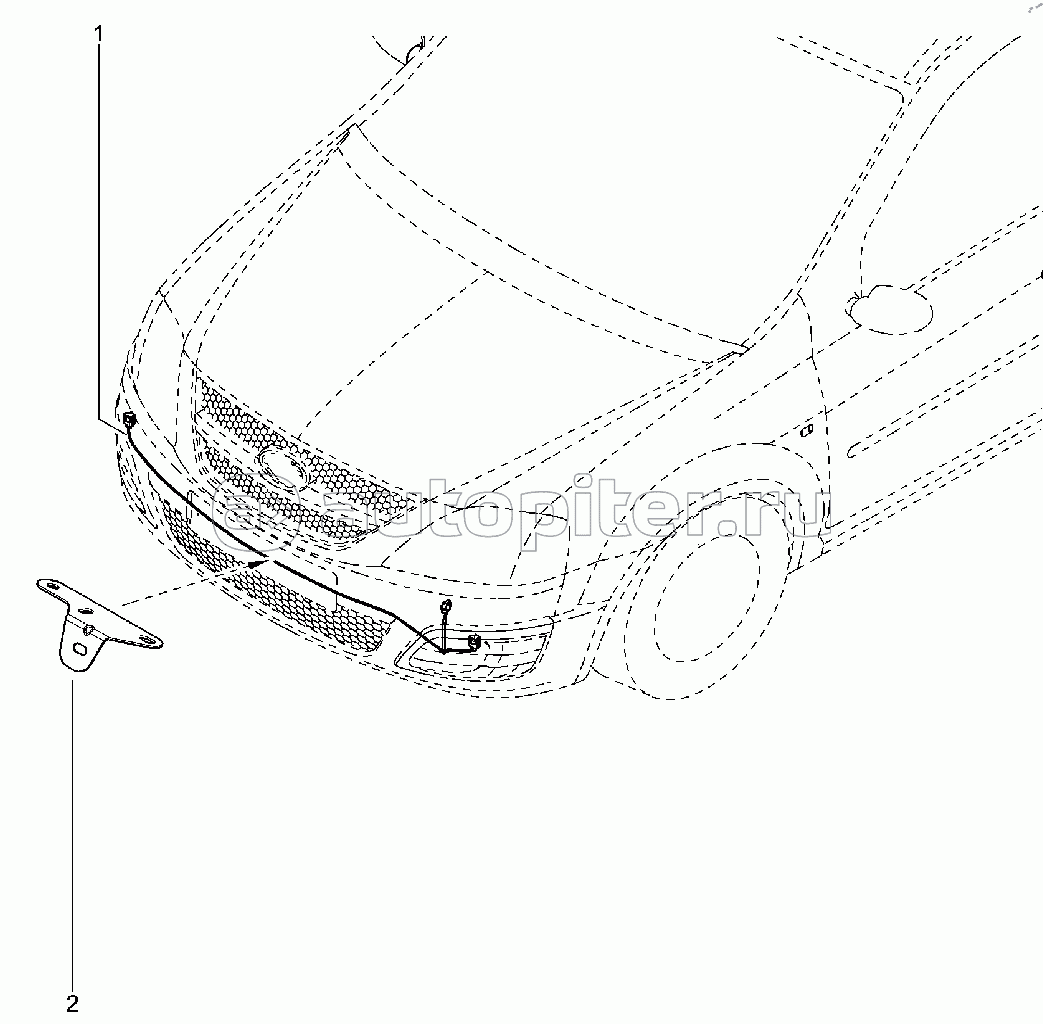 884110. Жгут проводов противотуманных фар
