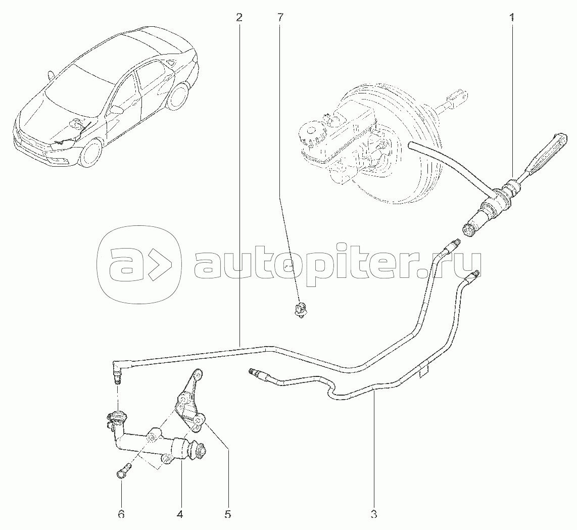 372510. ПРИВОД СЦЕПЛЕНИЯ (ГИДРАВЛИЧЕСКИЙ)