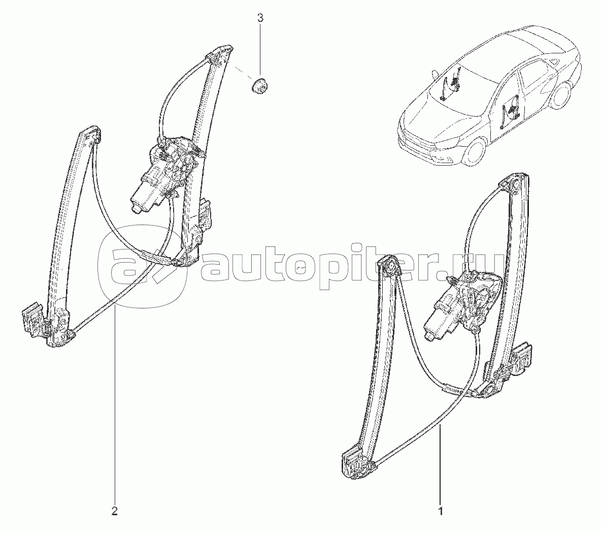 506510. ЭЛЕКТР. СТЕКЛОПОДЪЕМНИКИ ПЕРЕДНИХ ДВЕРЕЙ