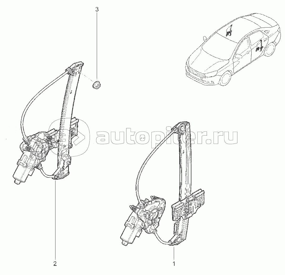 507510. ЭЛЕКТР.СТЕКЛОПОДЪЕМНИКИ ЗАДНИХ ДВЕРЕЙ
