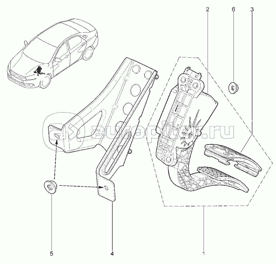 138110. ПЕДАЛЬ АКСЕЛЕРАТОРА (BVM5, BVI5)