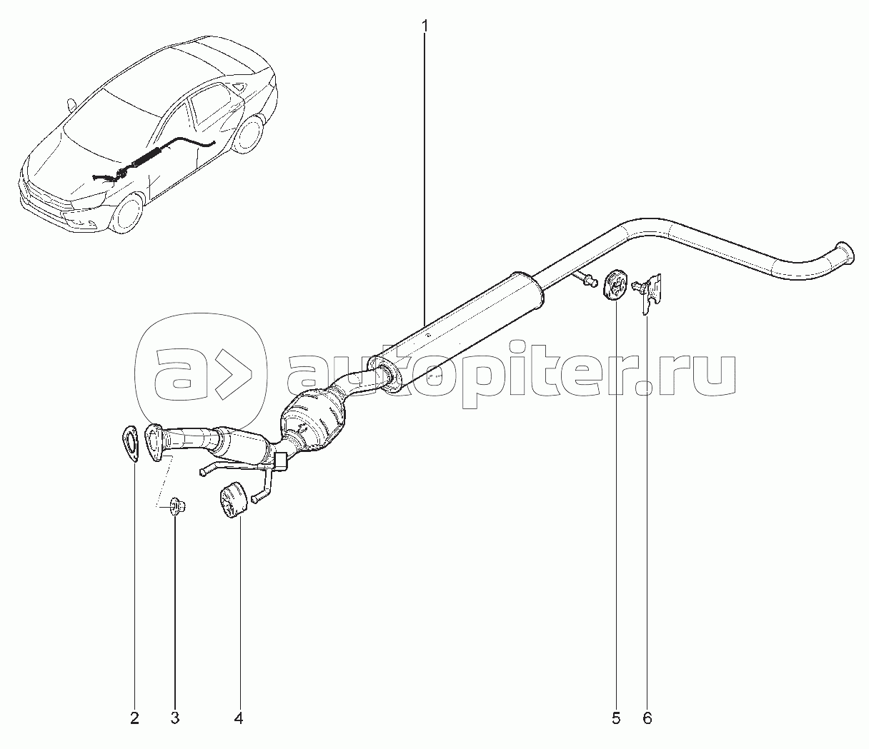 142210. ГЛУШИТЕЛЬ ДОПОЛНИТЕЛЬНЫЙ (Евро-6)