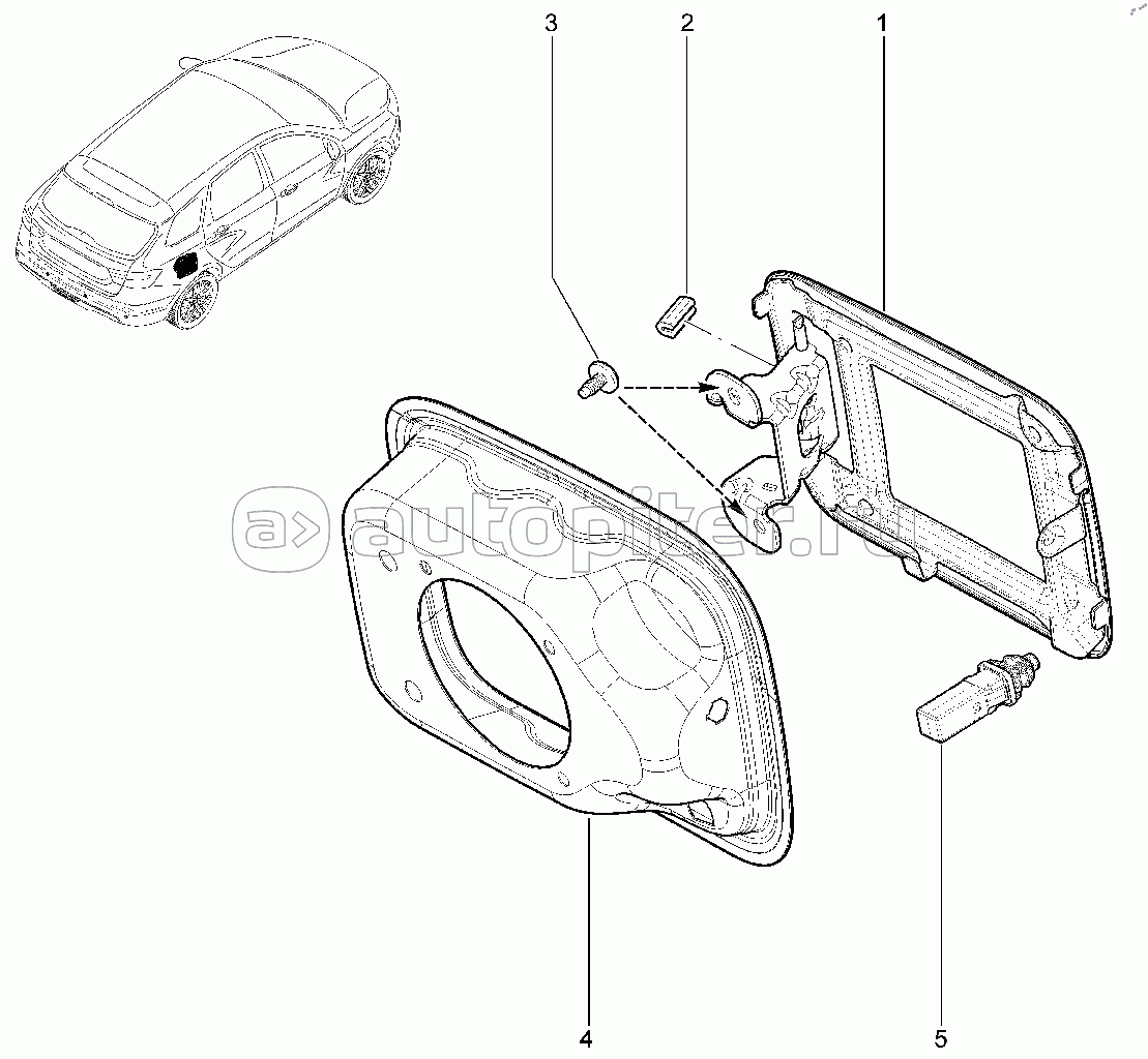 435110. Крышка люка топливного бака (с 31.08.2017)