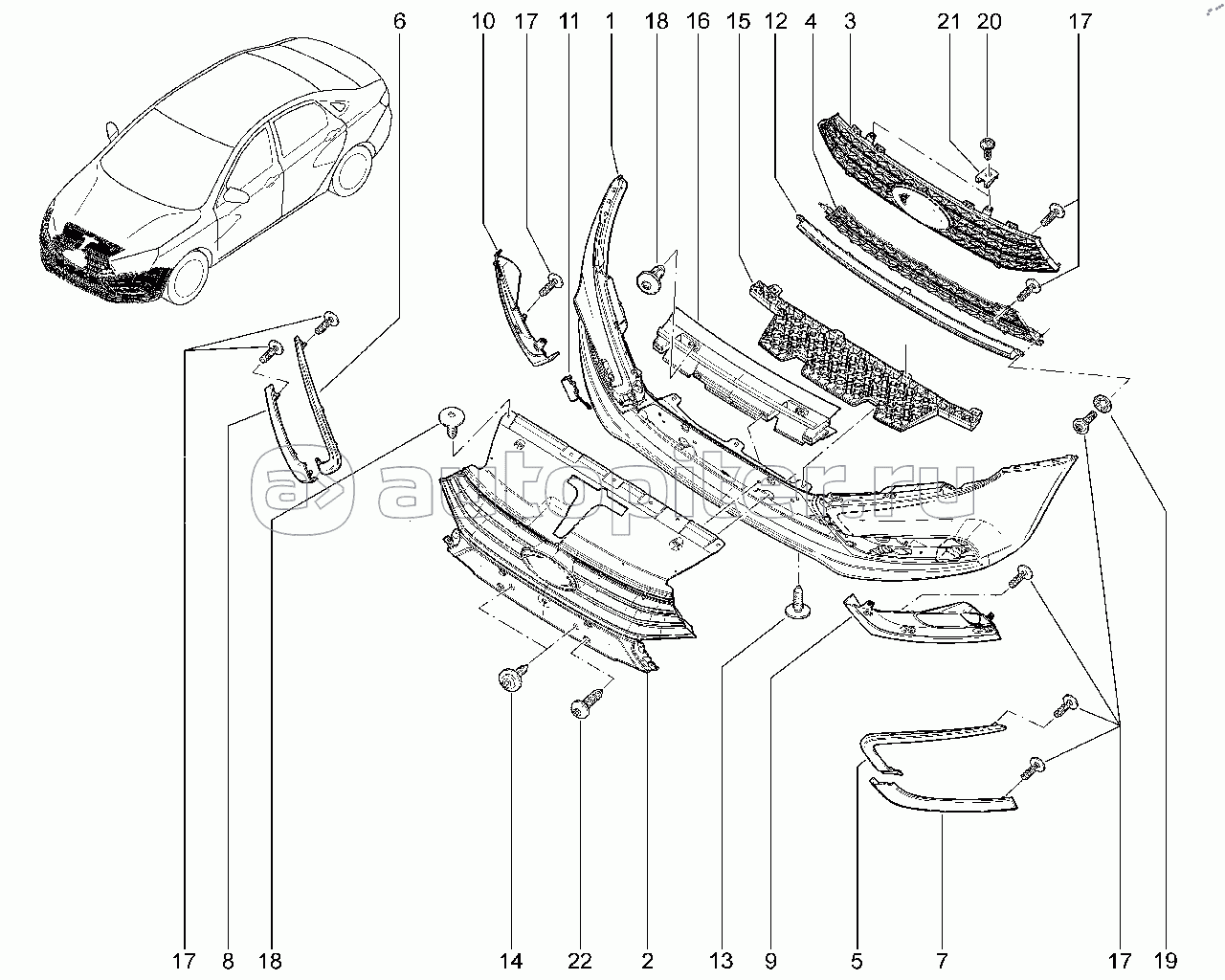 500110. Бампер передний (Стандарт, Норма)