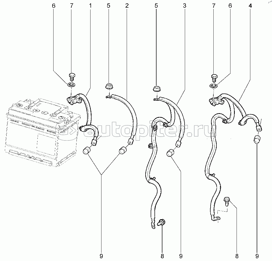 880310. Провод соединительный АКБ с корпусом