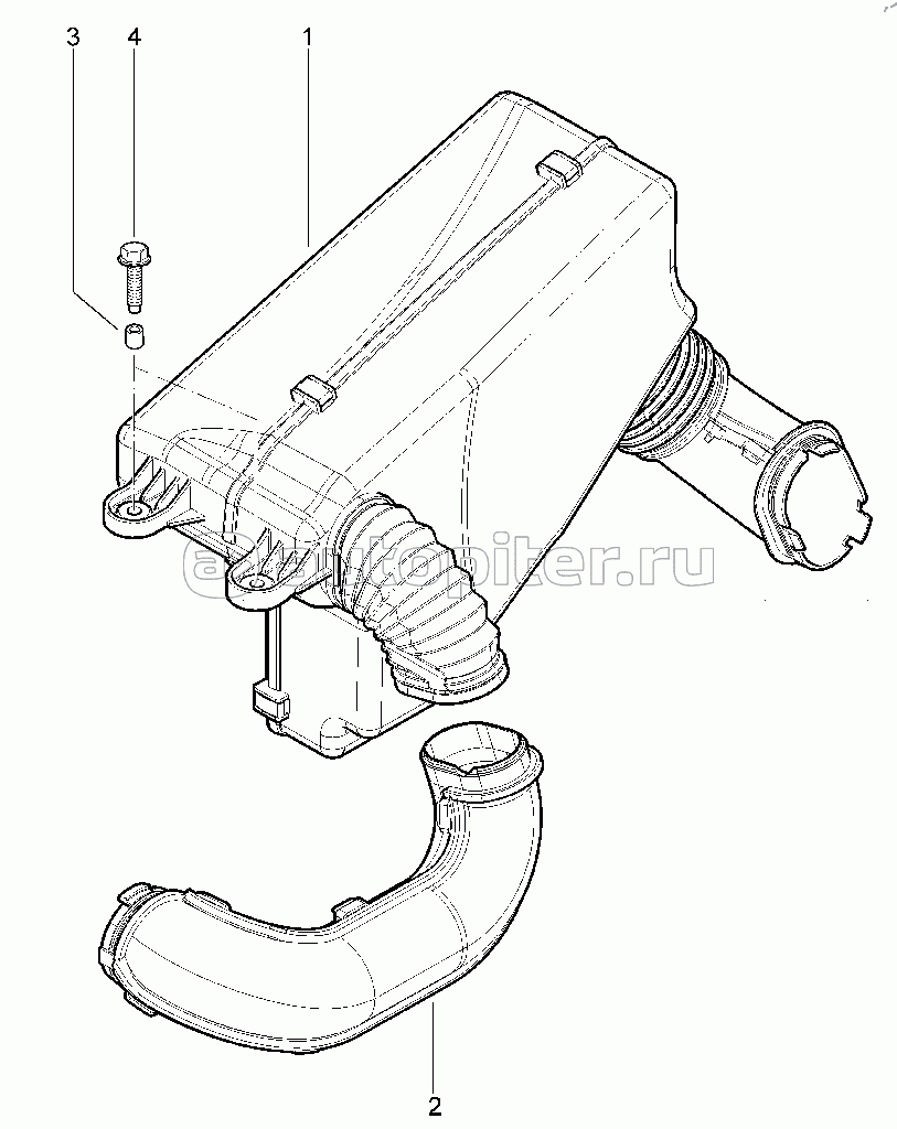 133110. Воздухозаборник, резонатор фильтра воздушного (P4M,P4P)(до 12.08.2019)