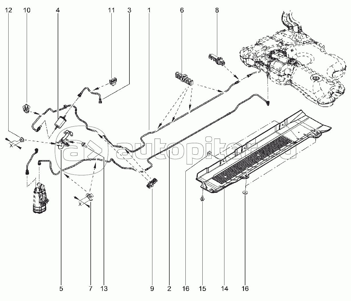 194110. ТРУБКИ ТОПЛИВНОЙ СИСТЕМЫ (H4M) (до 07.12.18)