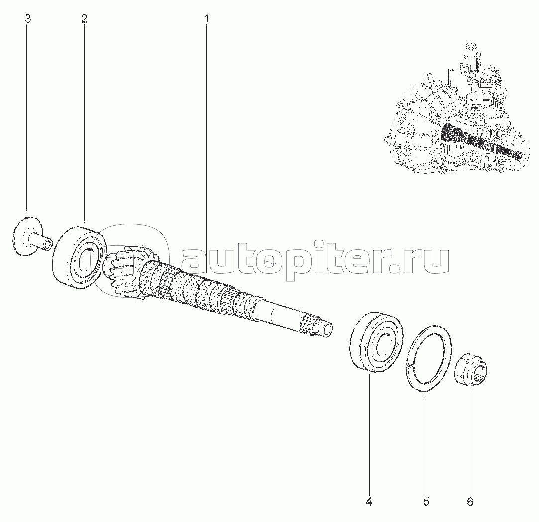 214520. ВАЛЫ КОРОБКИ ПЕРЕДАЧ (BVI5,BVR5)