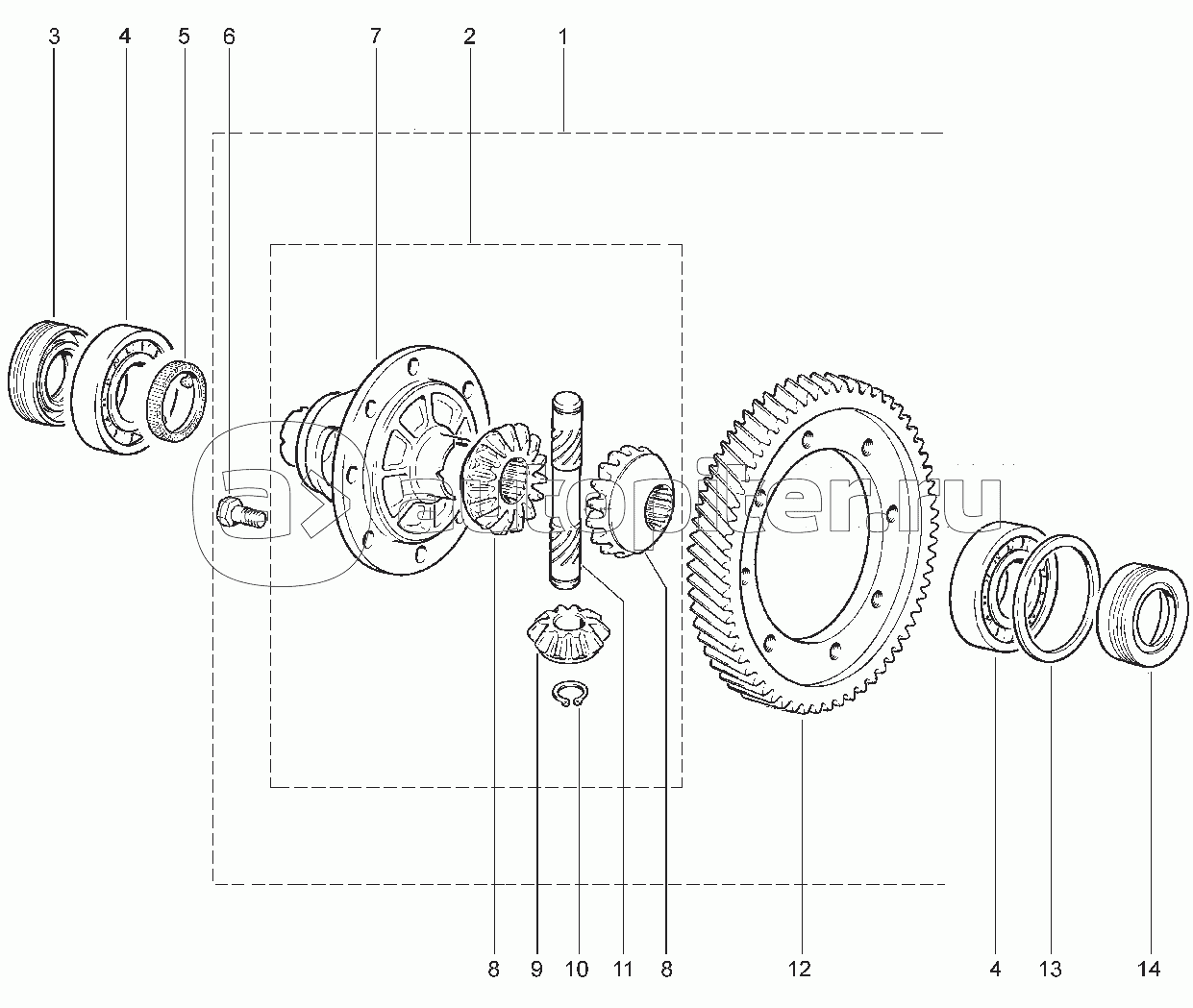 216510. ДИФФЕРЕНЦИАЛ ПЕРЕДНЕГО МОСТА (BVI5,BVR5)