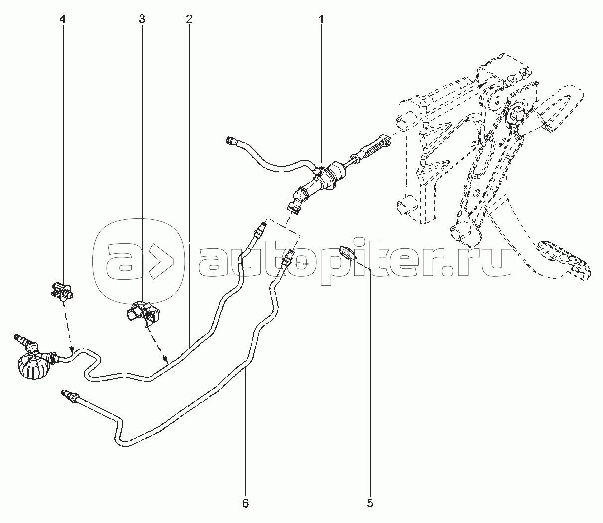 372510. ПРИВОД СЦЕПЛЕНИЯ (ГИДРАВЛИЧЕСКИЙ)
