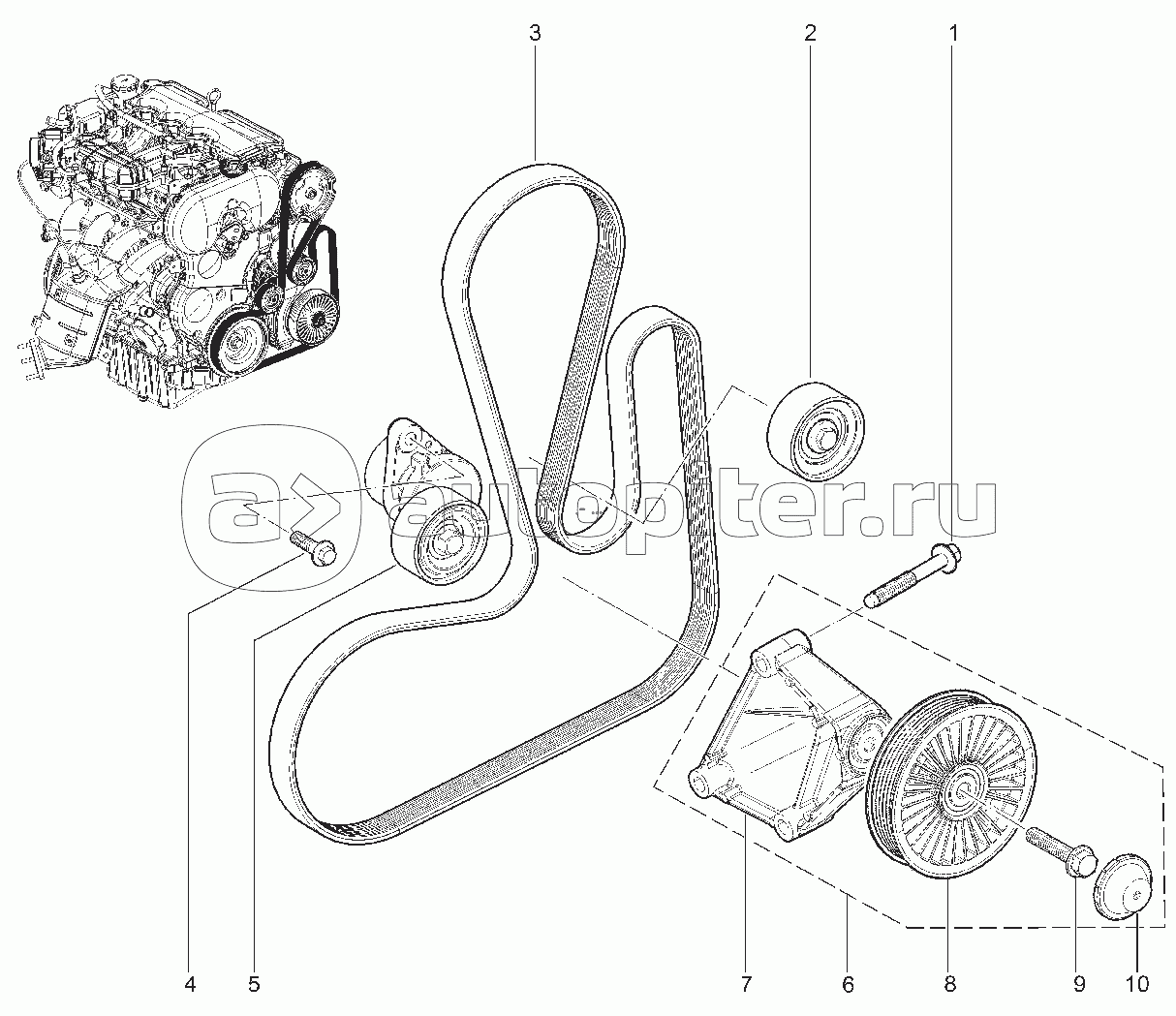 156513. РЕМЕНЬ ПРИВОДА ВСПОМОГАТЕЛЬНЫХ АГР. (16клап)