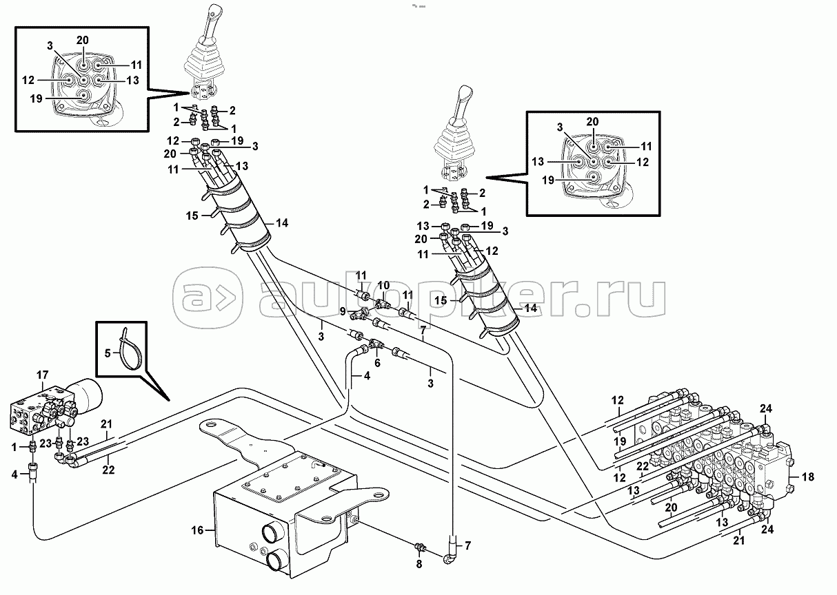 11895325, 11895310, 11895312, 11895338, 11895339, 11895326 Servo system, Excavator controls
