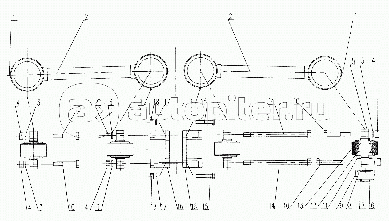 XZ16K.58A Rear Suspension (Pull Rod Fixing)