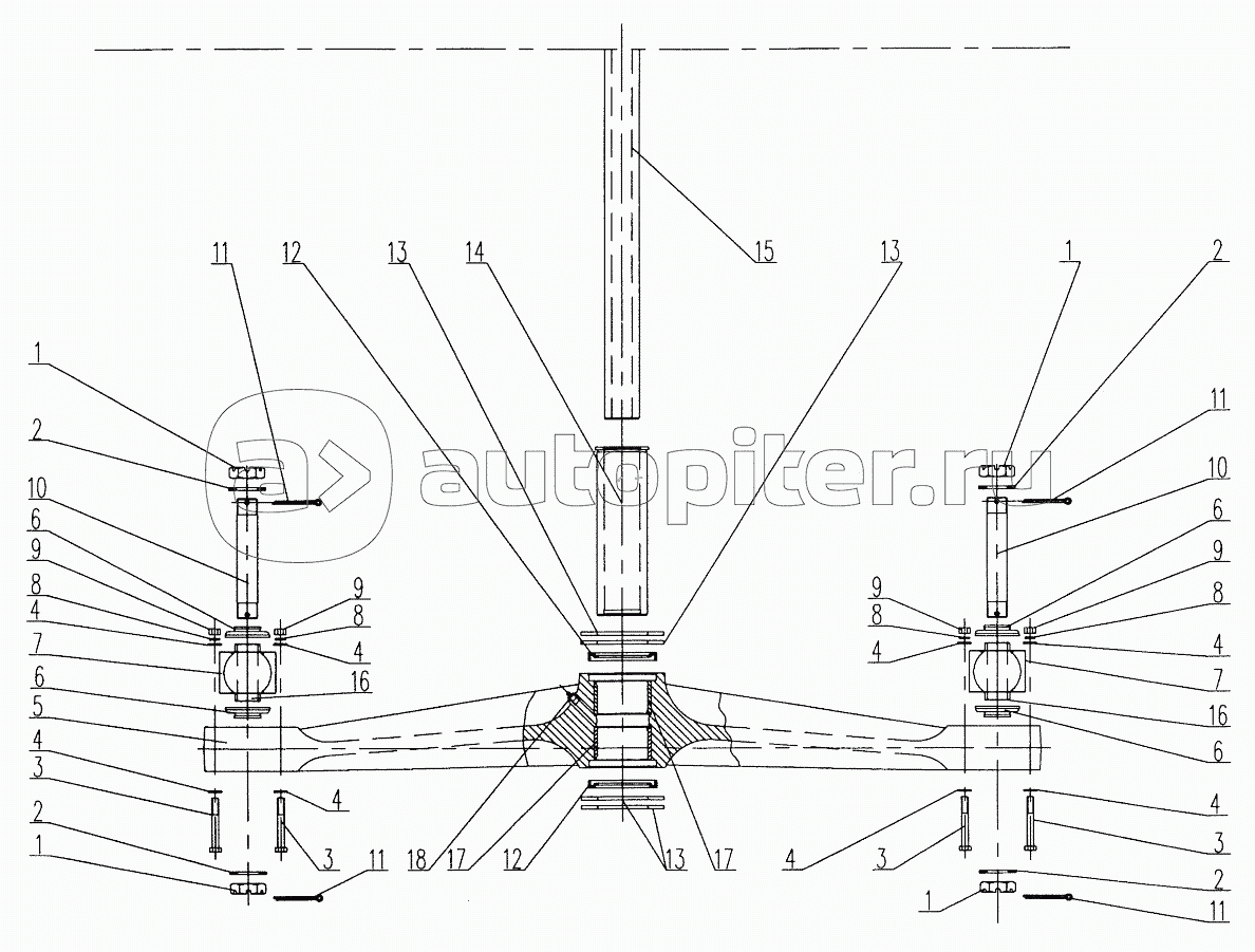 XZ16K.58A Rear Suspension (Balancebeam Fixing)