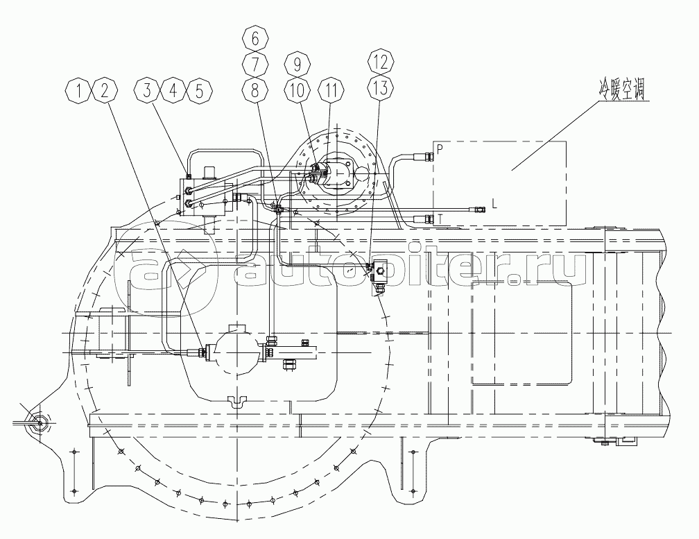 01813123 The turn round's assembly pipe route