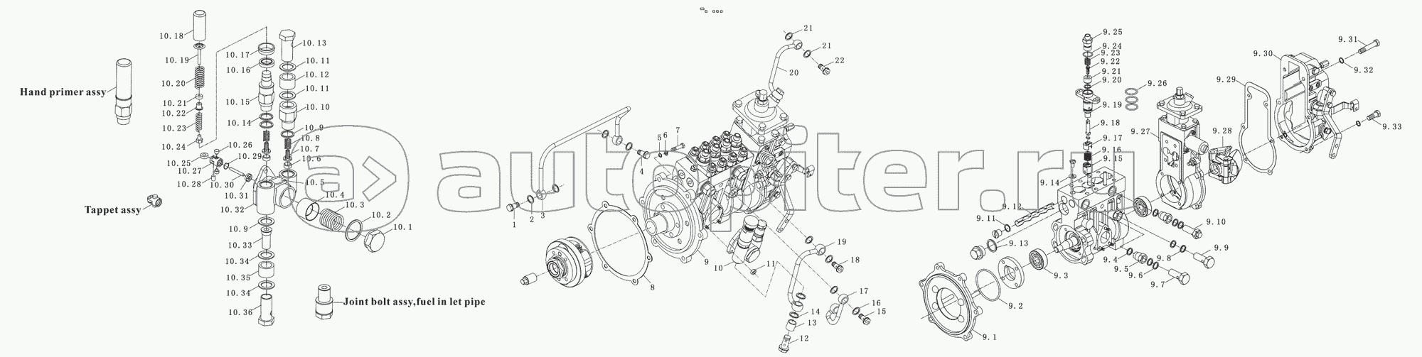 Fuel injection pump installation assy Assy